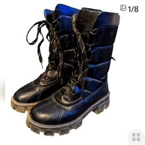 3M Thinsulate Chunky Lug Lace Up Grunge Streetwear Winter Snow Boots Size 7